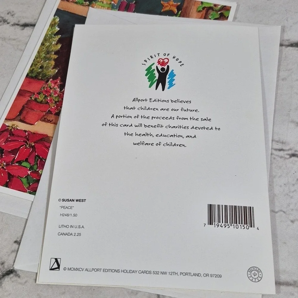 Assorted Christmas Cards Lot Of 6 In 3 Styles All New With Envelopes